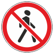 Дорожный знак 3.10 «Движение пешеходов запрещено» (металл 0,8 мм, II типоразмер: диаметр 700 мм, С/О пленка: тип Б высокоинтенсив.)